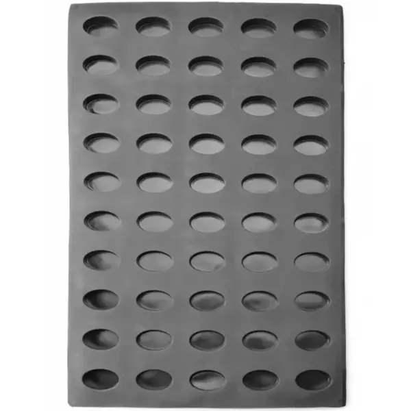 Bakvorm | Siliconen | Cap. 50 Ovale Taartjes | 570x375x20(h)mm