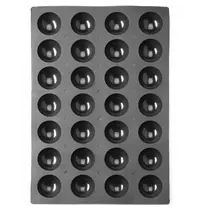 HENDI Bakvorm | Siliconen | 28x Ø70mm | 600x395x35(h)mm