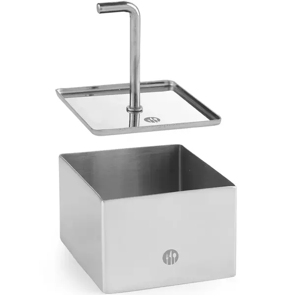 Mousseringduwer | RVS | Vierkant | 63x63x55(h)mm