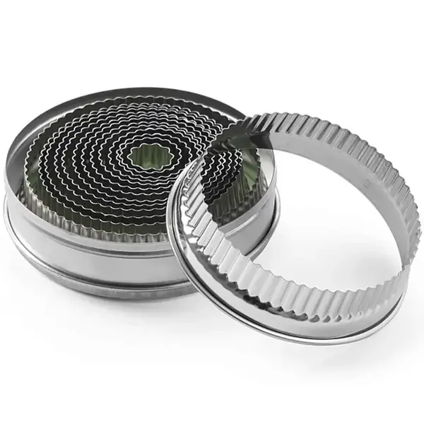 Uitsteekvormen | 14-delig | Rond | Gekarteld | Ø18-108mm