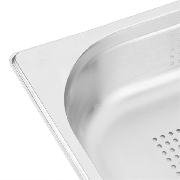 GN-Bak | RVS | 1/1 GN | Hoogte 65mm | Geperforeerd | 530x325x65(h)mm