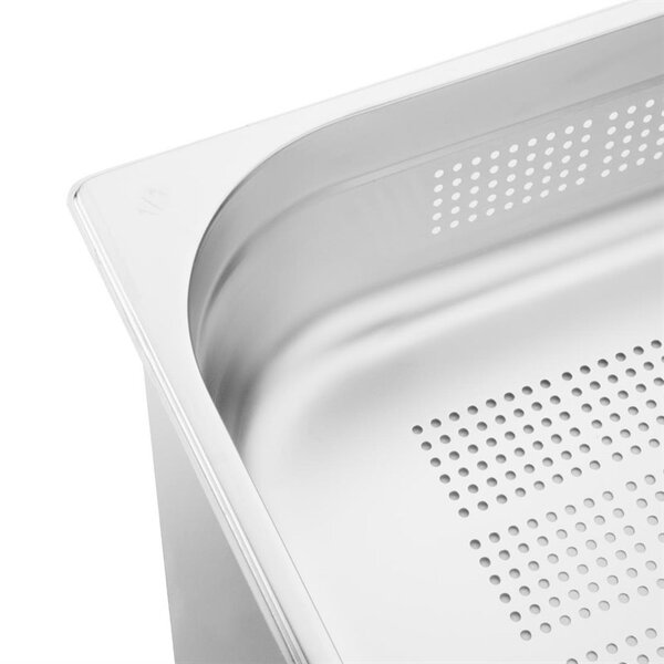 GN-Bak | RVS | 1/1 GN | Hoogte 100mm | Geperforeerd | 530x325x100(h)mm