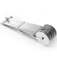 HENDI Hagelsnijder | RVS | Uittrekbaar | 5 Wielen | 222x56x55(h)mm