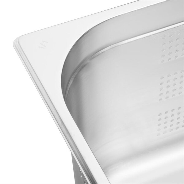 GN-Bak | RVS | 1/1 GN | Hoogte 200mm | Geperforeerd | 530x325x200(h)mm