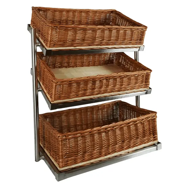 Broodmanden Etagere | 3 Niveaus | 2x 1/1 GN (H 115mm) + 1x 1/1 GN (H 165mm) | 620x335x760(h)mm