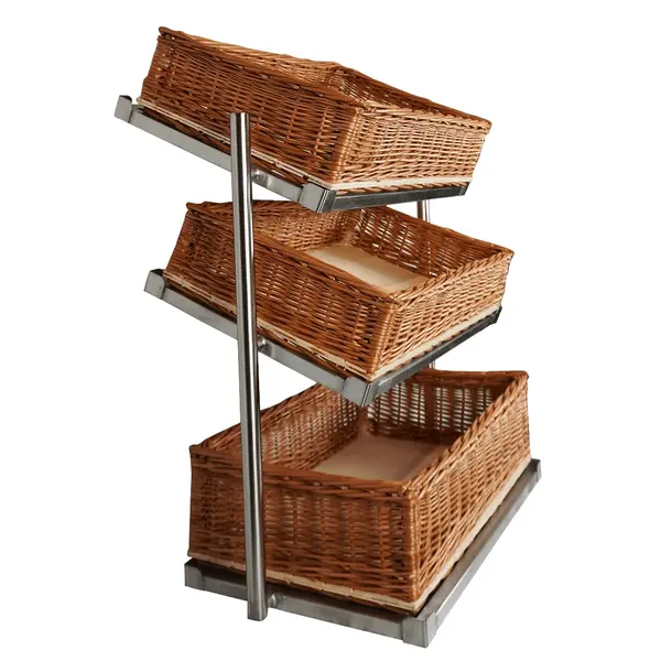 Broodmanden Etagere | 3 Niveaus | 2x 1/1 GN (H 115mm) + 1x 1/1 GN (H 165mm) | 620x335x760(h)mm