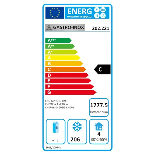 Vrieswerkbank | 314L | 2 Deuren (1/1 GN) | -10°C/-20°C | Geforceerd | 1360x700x860(h)mm