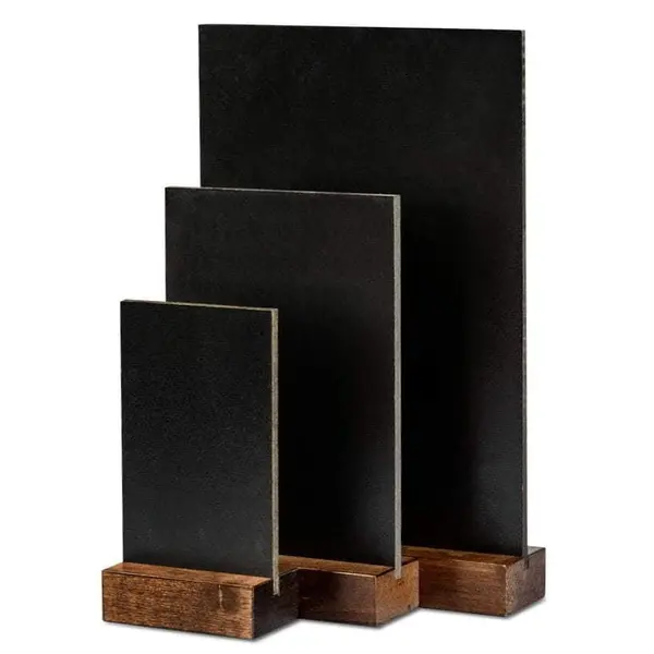 Tafelkrijtbord | CLASSIC | Hout | Bruin | Schrijfvlak 100x150 (A6) | 2-Zijdig | 100x35x178(h)mm