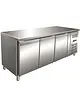 Gastro-Inox Vrieswerkbank | 465L | 3 Deuren (1/1 GN) | -10°C/-20°C | Geforceerd | 1795x700x860(h)mm 