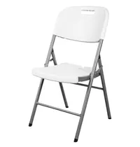 Luxus Opklapbare Buffetstoel | EVENT | Kunststof/Staal | Wit | Grijs Frame | In-/Outdoor | 500x550x880(h)mm 