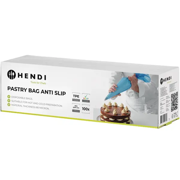 Wegwerpspuitzakken | Kunststof | Blauw | Antislip | 100 Stuks | 515x280mm