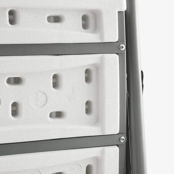 Opklapbare Barstoel | EVENT | Kunststof/Staal | Wit | Grijs Frame | In-/Outdoor | 500x840x1210(h)mm