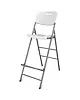 Luxus Opklapbare Barstoel | EVENT | Kunststof/Staal | Wit | Grijs Frame | In-/Outdoor | 500x840x1210(h)mm 