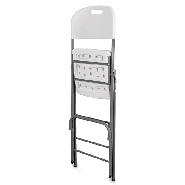 Opklapbare Barstoel | EVENT | Kunststof/Staal | Wit | Grijs Frame | In-/Outdoor | 500x840x1210(h)mm