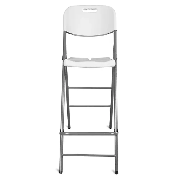 Opklapbare Barstoel | EVENT | Kunststof/Staal | Wit | Grijs Frame | In-/Outdoor | 500x840x1210(h)mm