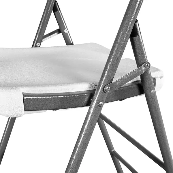 Opklapbare Barstoel | EVENT | Kunststof/Staal | Wit | Grijs Frame | In-/Outdoor | 500x840x1210(h)mm