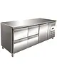 Gastro-Inox Koelwerkbank | 465L | 1 Deur + 4 Laden (1/1 GN) | +2°C/+8°C | Geforceerd | 1795x700x860(h)mm 