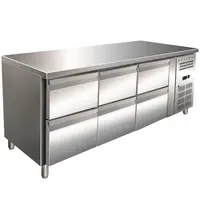 Gastro-Inox Koelwerkbank | 465L | 6 Laden (1/1 GN) | +2°C/+8°C | Geforceerd | 1795x700x860(h)mm