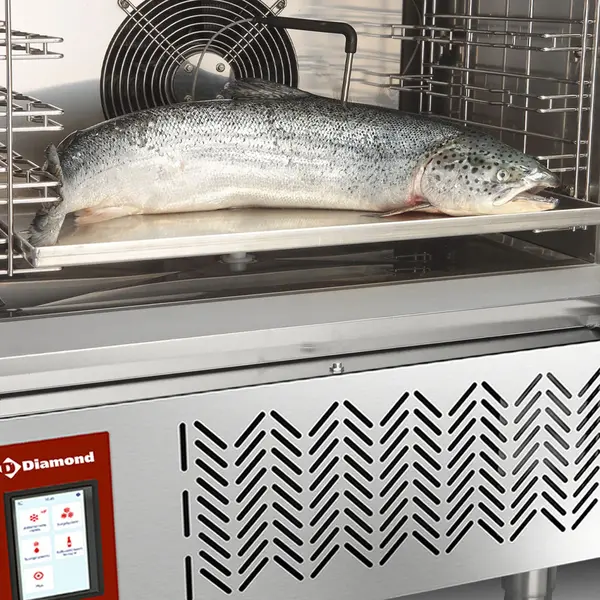 Blastchiller | GASTRO LINE | 15 Niveaus (EN/GN) | 48kg Koelen / 32kg Vriezen | 2.1kW (400V) | Touchscreen | 790x850x1910(h)mm