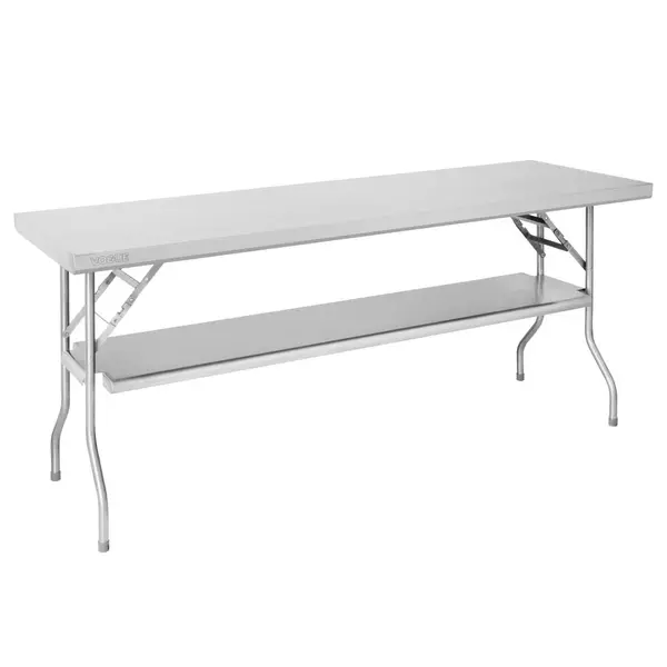 Inklapbare Werktafel | RVS | In-/Outdoor | Optioneel Bodemschap | 1830x760x780(h)mm