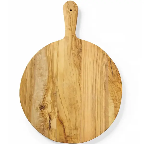 Snij-/Serveerplank | Olijfhout | Antibacterieel | Ø320x19(h)mm