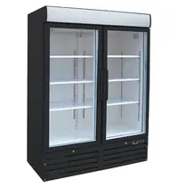 Gastro-Inox Koelkast | 1200L | Zwart | +2°C/+8°C | Geforceerd | Draaideuren | Wielen | 1370x720x2095(h)mm 