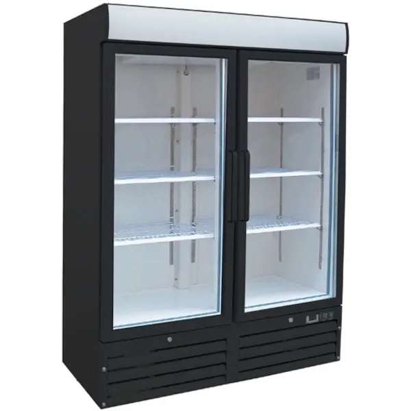 Koelkast | 1200L | Zwart | +2°C/+8°C | Geforceerd | Draaideuren | Wielen | 1370x720x2095(h)mm