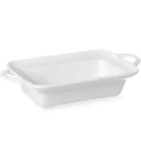 HENDI Serveerschalen | Porselein | Wit | 48cl | 4 Stuks | 236x126x48(h)mm