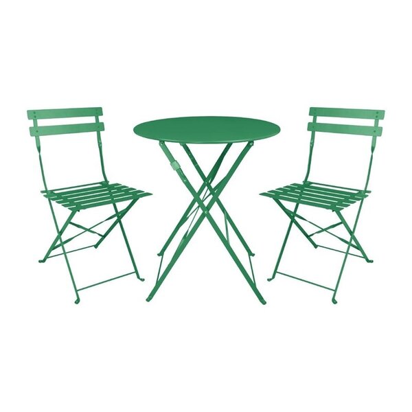 Inklapbare Stoelen | PERTH | Staal | Forest Green | In-/Outdoor | 2 Stuks | 385x450x800(h)mm