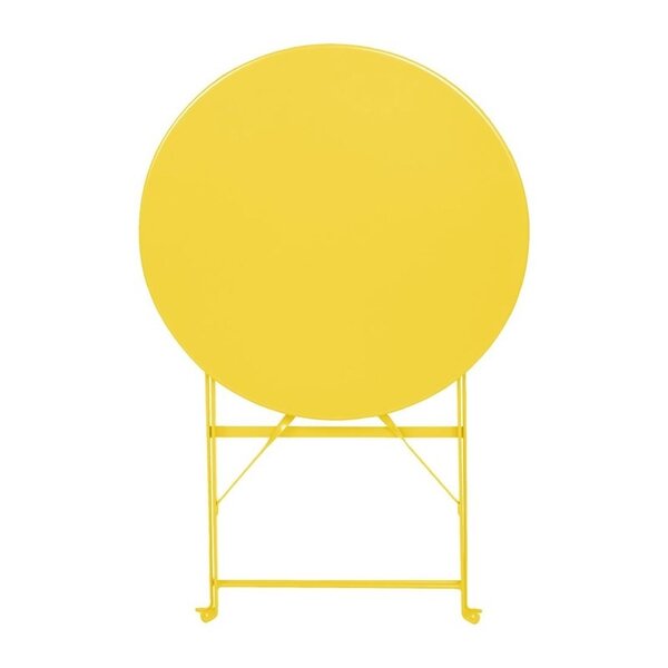 Inklapbare Tafel | PERTH | Staal | Geel | In-/Outdoor | Ø600x710(h)mm