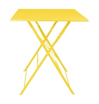 Bolero Inklapbare Tafel | PERTH | Staal | Geel | In-/Outdoor | 600x600x710(h)mm 