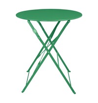 Bolero Inklapbare Tafel | PERTH | Staal | Bosgroen | In-/Outdoor | Ø600x710(h)mm 