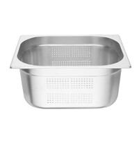 Vogue GN-Bak | RVS | 1/2 GN | Hoogte 150mm | Geperforeerd | 325x265x150(h)mm