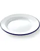 HENDI Bord | Geëmailleerd Staal | Wit/Blauw | Per Stuk | Ø200mm 