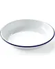HENDI Diep Bord | Geëmailleerd Staal | Wit/Blauw | Per Stuk | Ø220mm 