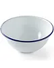 HENDI Saladeschaal | Geëmailleerd Staal | Wit/Blauw | 92cl | Per Stuk | Ø160x75(h)mm 