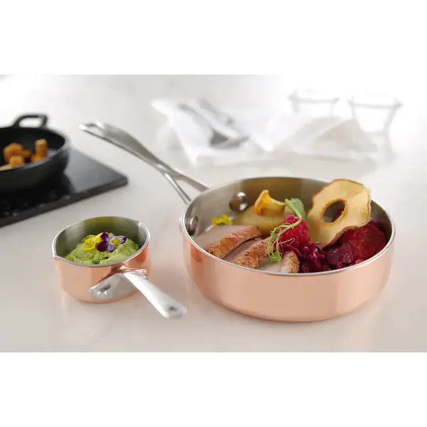 Serveerpannetje | Aluminium/Koper/RVS | 5cl | Per Stuk | Ø50x30(h)mm