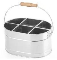 HENDI Tafelcaddy | Gegalvaniseerd Staal | 6 Vakken | 245x180x130(h)mm