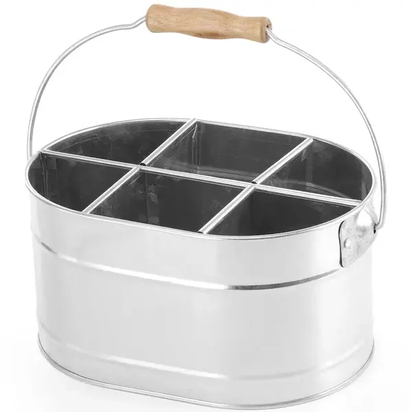 Tafelcaddy | Gegalvaniseerd Staal | 6 Vakken | 245x180x130(h)mm