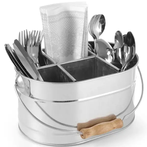 Tafelcaddy | Gegalvaniseerd Staal | 6 Vakken | 245x180x130(h)mm