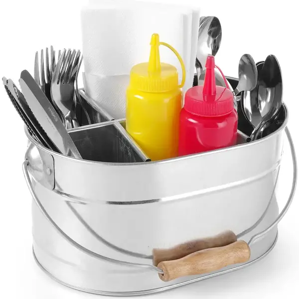 Tafelcaddy | Gegalvaniseerd Staal | 6 Vakken | 245x180x130(h)mm