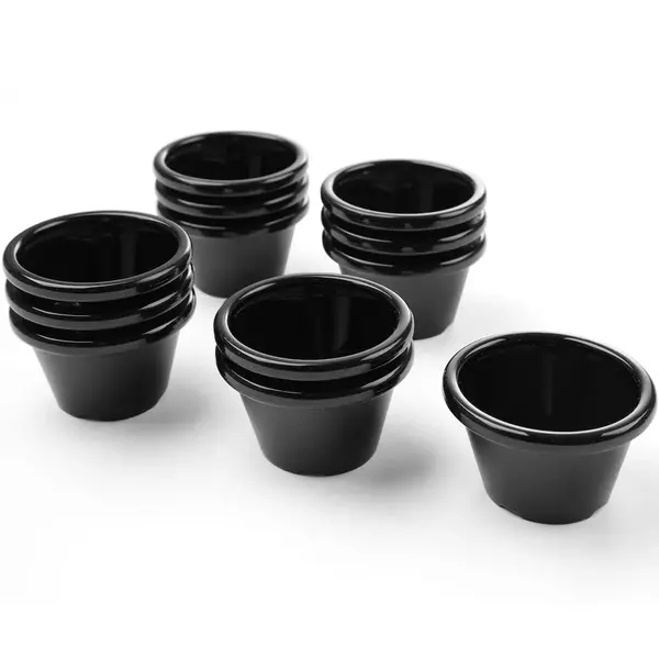 Ramekins | Kunststof | Zwart | 4.5cl | 12 Stuks | Ø60x35(h)mm