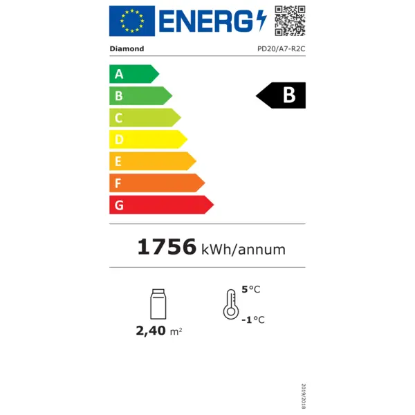 Wandkoeling | PADOVA | Grijs/Wit | 0°C/+2°C | Geforceerd | Schuifdeuren | 2000x570x2000(h)mm