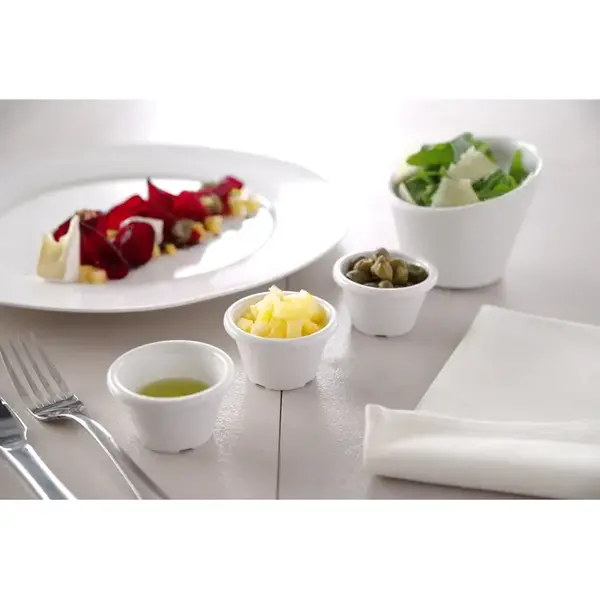 Kom | VELOCITY | Melamine | Wit | Per Stuk | 97x97x80(h)mm