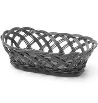 HENDI Brood-/Fruitmand | Kunststof | Zwart | 225x130x55(h)mm 
