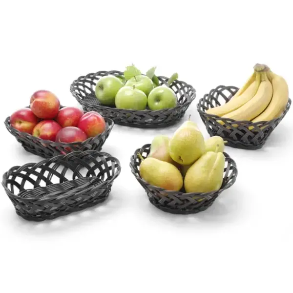 Brood-/Fruitmand | Kunststof | Zwart | 190x190x80(h)mm