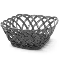 HENDI Brood-/Fruitmand | Kunststof | Zwart | 190x190x80(h)mm 