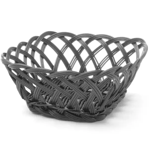Brood-/Fruitmand | Kunststof | Zwart | 190x190x80(h)mm