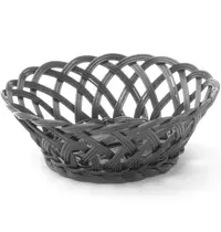HENDI Brood-/Fruitmand | Kunststof | Zwart | 200x200x65(h)mm 