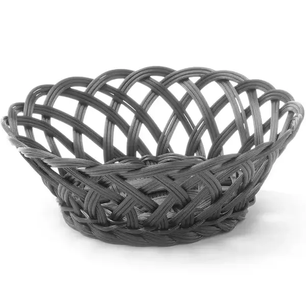 Brood-/Fruitmand | Kunststof | Zwart | 200x200x65(h)mm